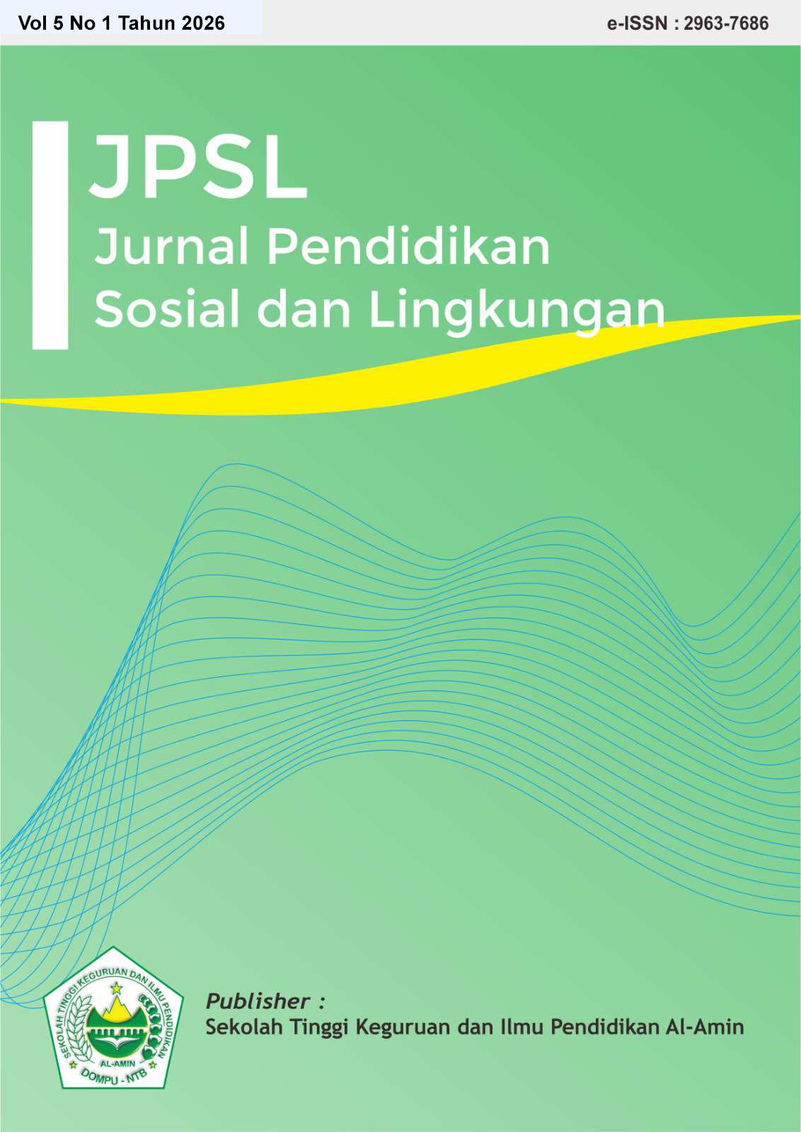 					View Vol. 5 No. 1 (2026): JPSL: Jurnal Pendidikan, Sosial dan Lingkungan 
				